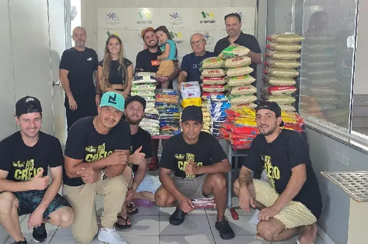 Casa de Apoio Vida Nova recebe mais de 550 quilos de alimentos arrecadados em campeonatos municipais.