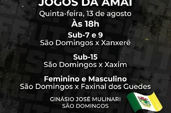 São Domingos entra em quadra pelos Jogos da AMAI nesta quinta-feira