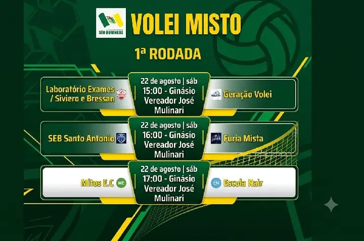 São Domingos inicia mais um Campeonato Municipal de Vôlei e promove esporte, saúde e integração