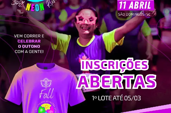São Domingos vai brilhar na corrida: vem aí a Night Neon Run