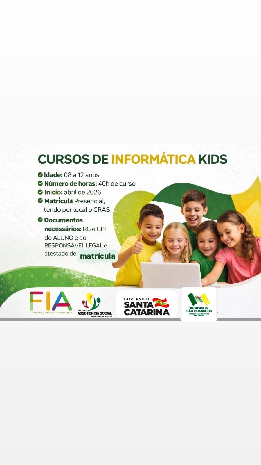 São Domingos conquista grande projeto do FIA e abrirá sala de informática com 25 computadores para crianças e adolescentes