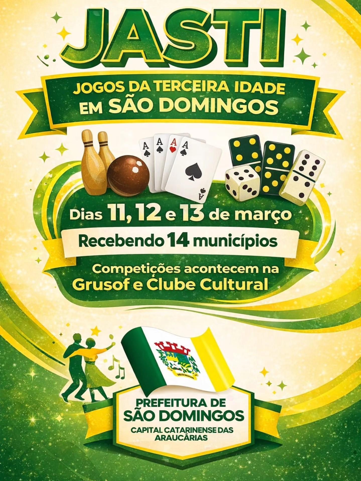 São Domingos será sede dos JASTI e receberá atletas da terceira idade de 14 municípios da região